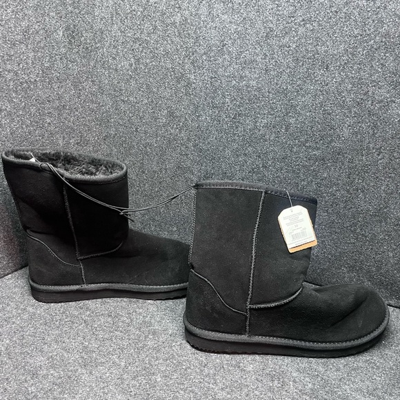 NWT genuine leather faded glory black boots size 10 - Picture 4 of 7